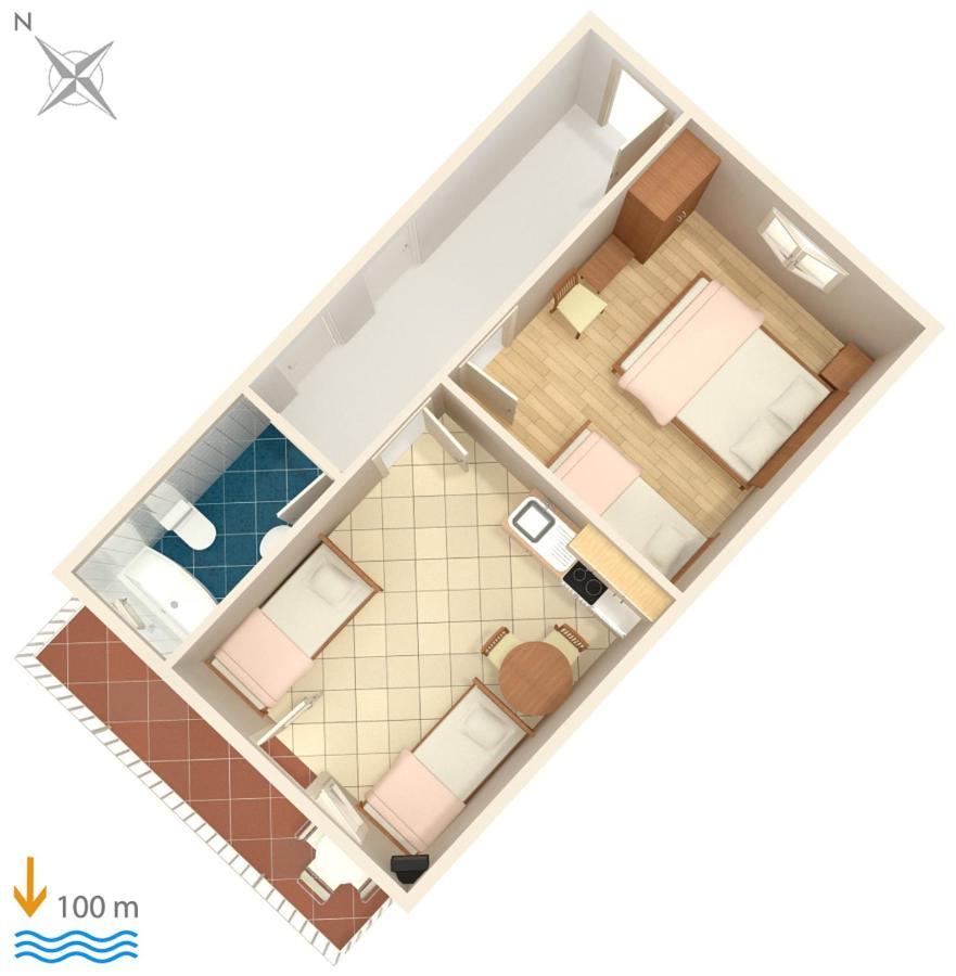 Apartments By The Sea Podaca, Makarska - 6874 Bagian luar foto